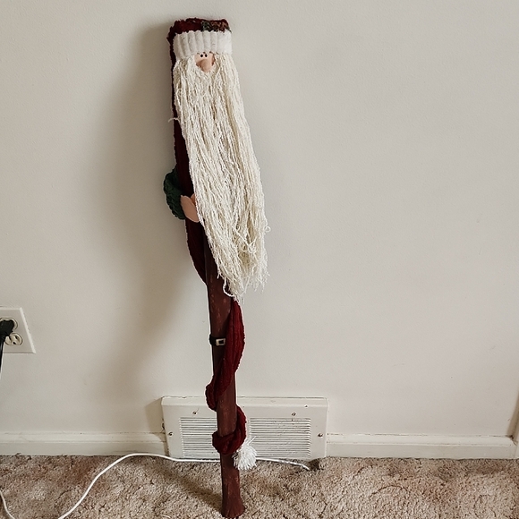 Handmade Other - Handcrafted Santa Claus Stick Decor Christmas Decoration, Holiday